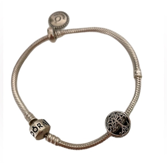 Pandora silver bracelet with tree of life charm - Picture 1 of 3